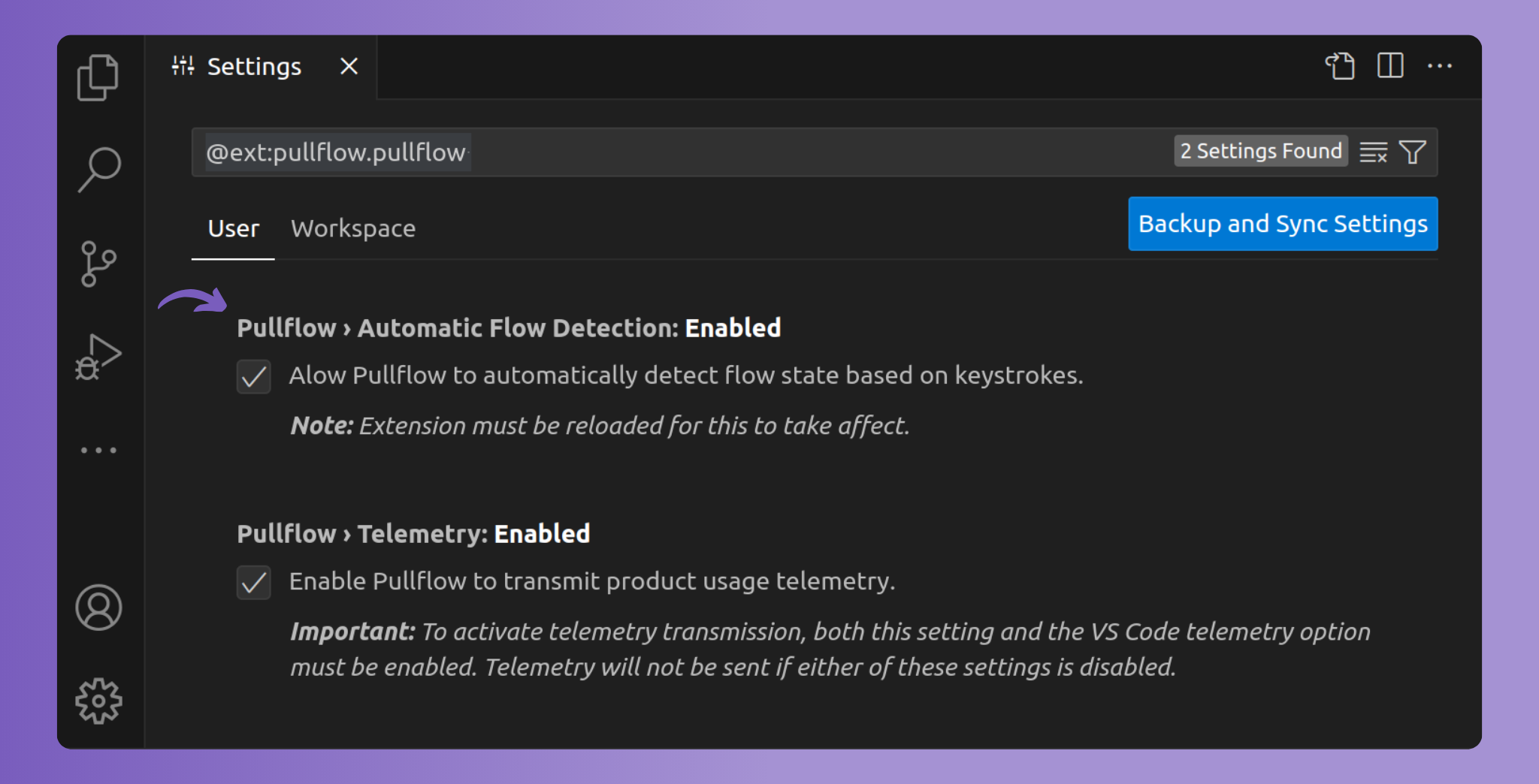 Extension Flow State