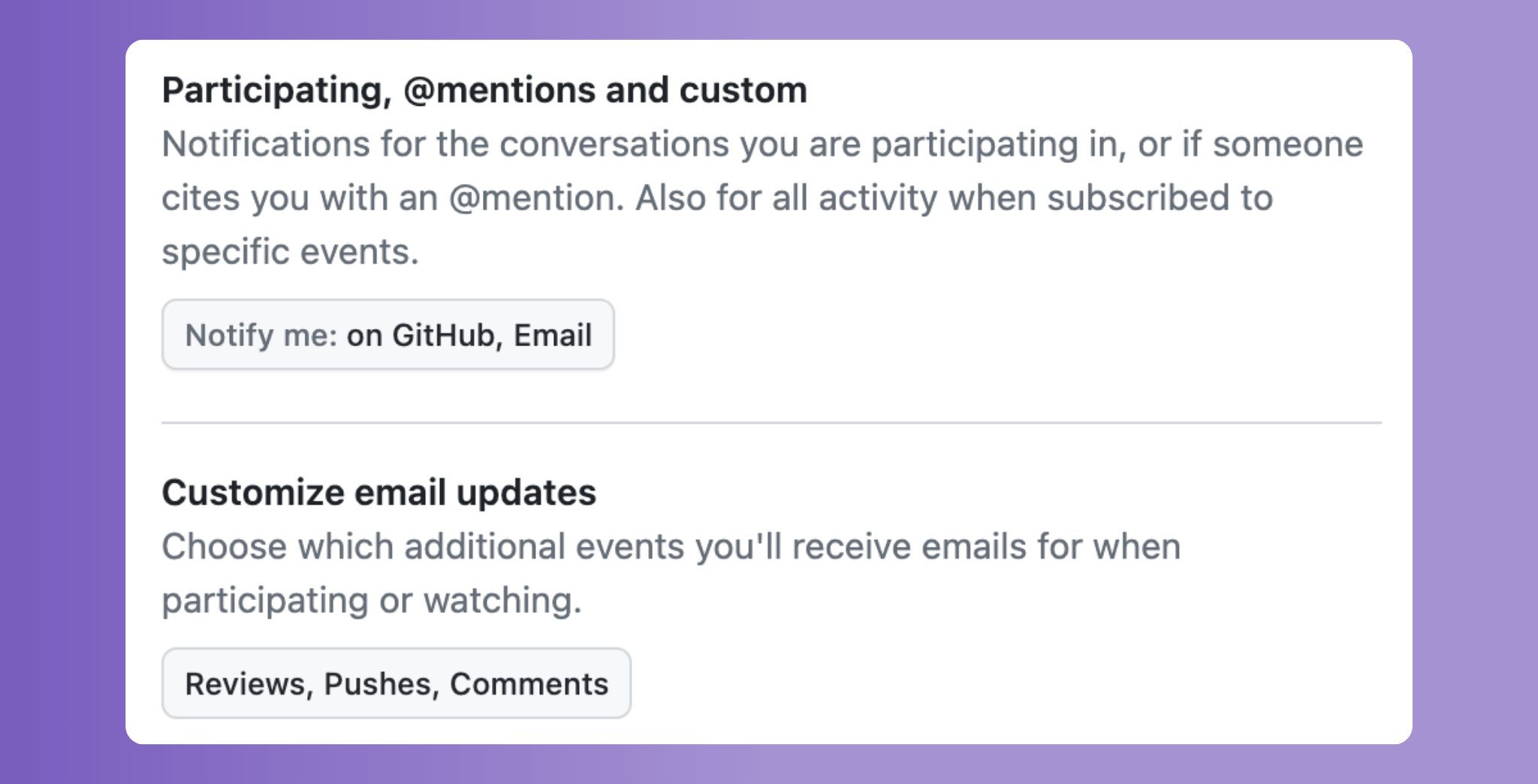 Github Settings
