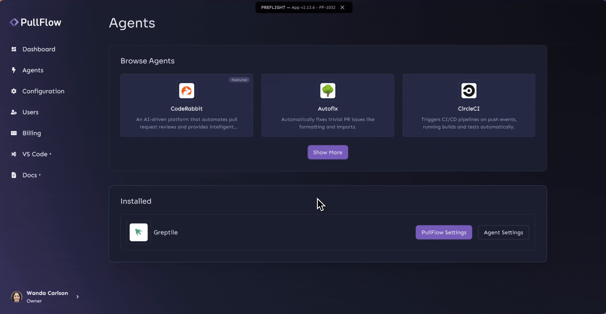 Agent Integration Settings