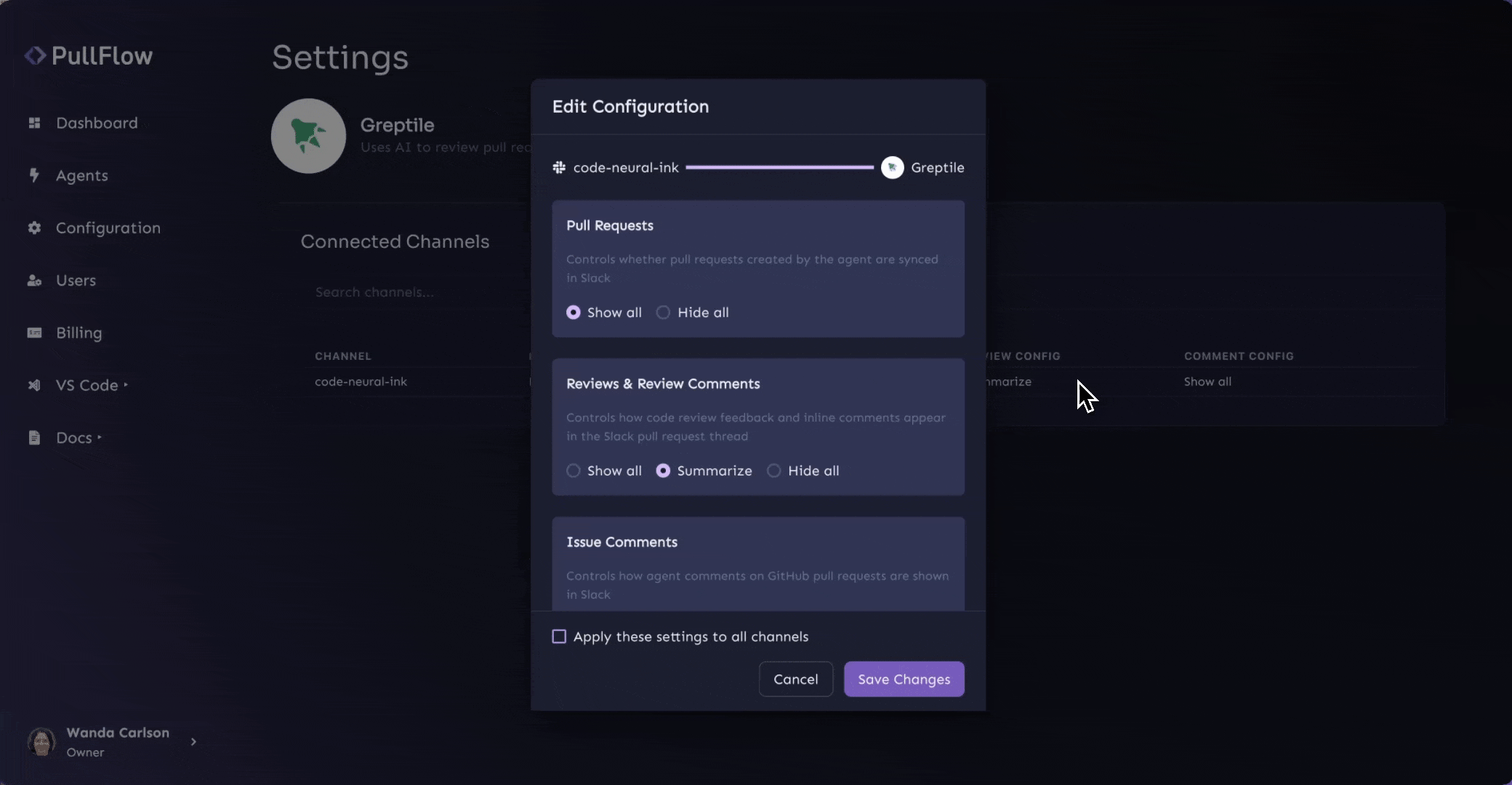 Centralized Notification Control Interface